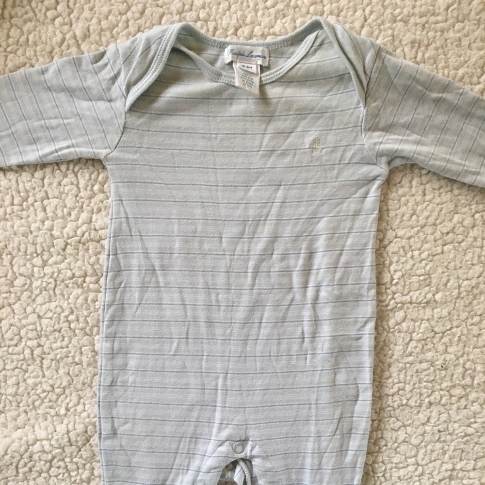 Ralph Lauren Boy Footie One Piece Stripes